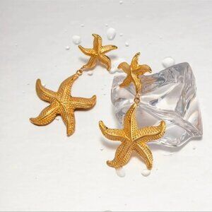 Starfish 18K Gold Stainless Steel Waterproof  Earrings
